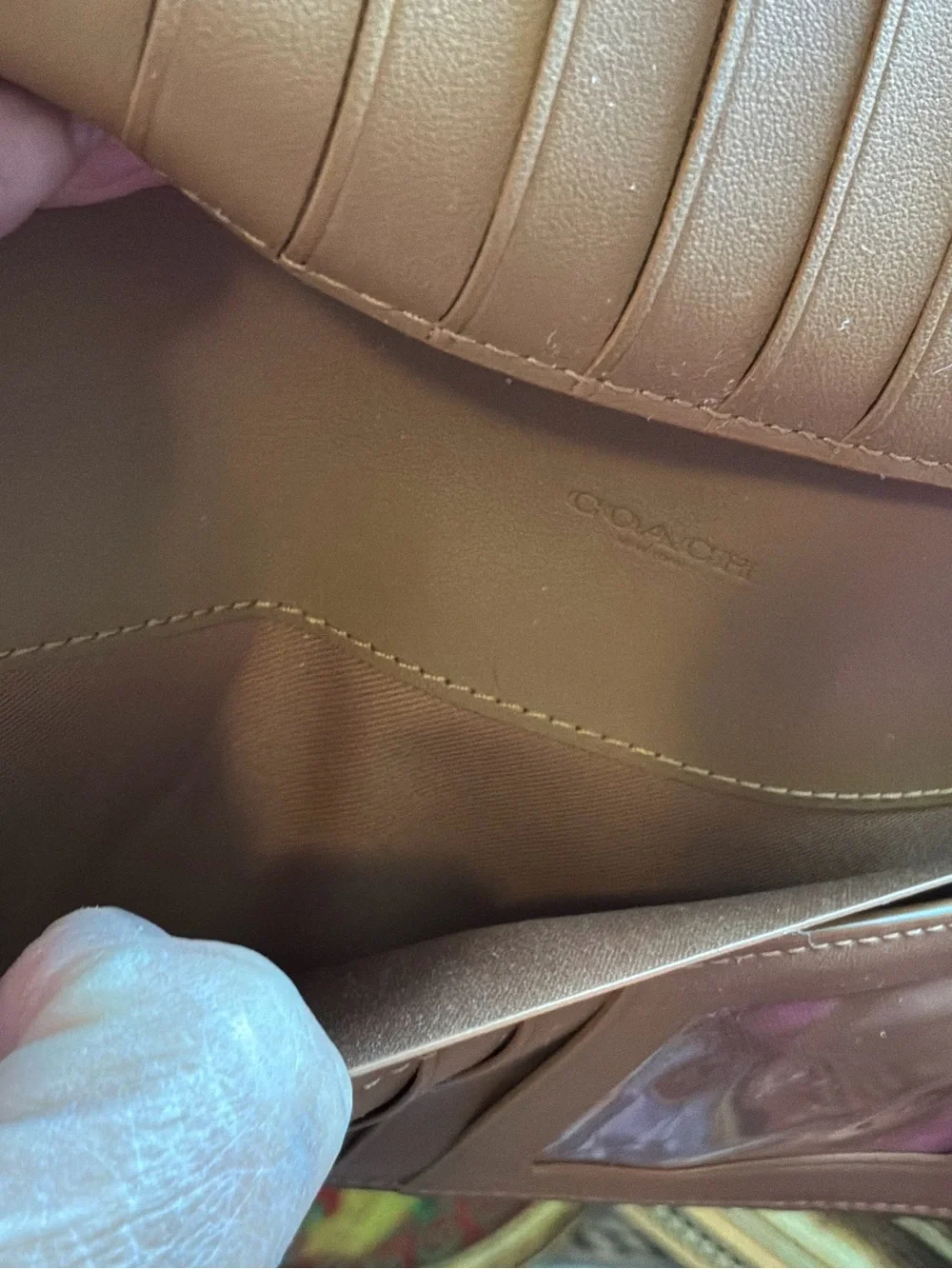 Coach Red Leather Continental Wallet with Gold Logo